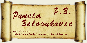 Pamela Belovuković vizit kartica